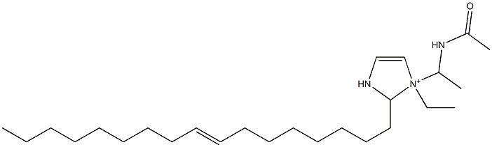 1-[1-(Acetylamino)ethyl]-1-ethyl-2-(8-heptadecenyl)-4-imidazoline-1-ium 结构式