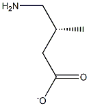 (R)-4-Aminio-3-methylbutyric acid anion 结构式