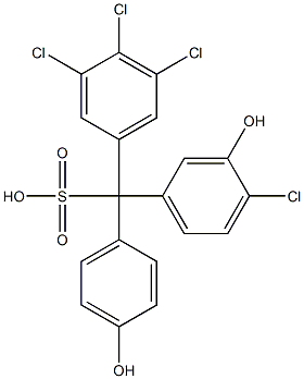 (4-Chloro-3-hydroxyphenyl)(3,4,5-trichlorophenyl)(4-hydroxyphenyl)methanesulfonic acid 结构式