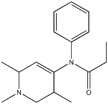 1,2,5-Trimethyl-1,2,5,6-tetrahydro-4-[phenyl(propionyl)amino]pyridine 结构式