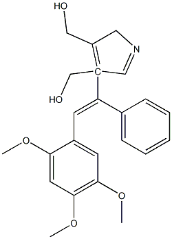 2-[1-Phenyl-2-(2,4,5-trimethoxyphenyl)ethenyl]-4,4(5H)-oxazoledimethanol 结构式
