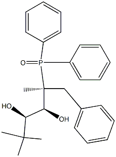 (2S,3S,4R)-2,5,5-Trimethyl-2-(diphenylphosphinyl)-1-phenylhexane-3,4-diol 结构式