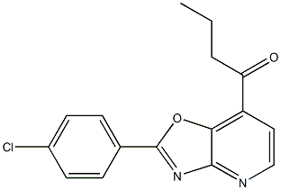 2-(4-Chlorophenyl)-7-butanoyloxazolo[4,5-b]pyridine 结构式