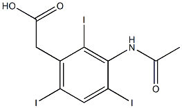 [3-(Acetylamino)-2,4,6-triiodophenyl]acetic acid 结构式