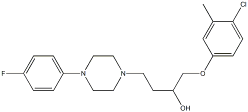 1-(4-Chloro-3-methylphenoxy)-4-[4-[4-fluorophenyl]-1-piperazinyl]-2-butanol 结构式