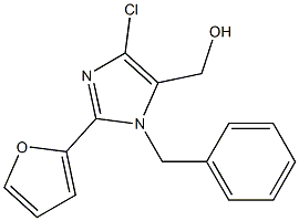 1-Benzyl-2-(2-furyl)-4-chloro-5-hydroxymethyl-1H-imidazole 结构式