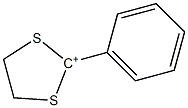 2-Phenyl-1,3-dithiolan-2-ylium 结构式