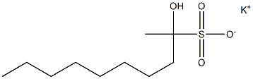 2-Hydroxydecane-2-sulfonic acid potassium salt 结构式