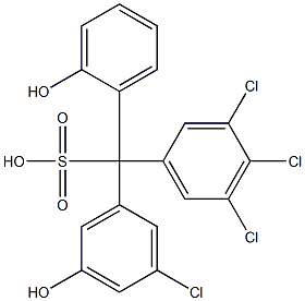 (3-Chloro-5-hydroxyphenyl)(3,4,5-trichlorophenyl)(2-hydroxyphenyl)methanesulfonic acid 结构式