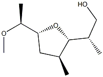 (2S,3S,5R)-2-[(S)-3-Hydroxypropan-2-yl]-5-[(S)-1-methoxyethyl]-3-methyltetrahydrofuran 结构式