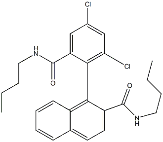 2-[2-(Butylcarbamoyl)naphthalen-1-yl]-3,5-dichloro-N-butylbenzamide 结构式