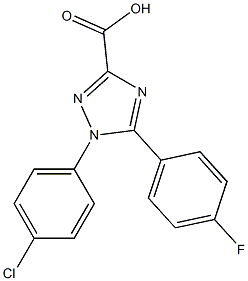 1-(4-Chlorophenyl)-5-(4-fluorophenyl)-1H-1,2,4-triazole-3-carboxylic acid 结构式