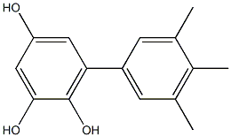 6-(3,4,5-Trimethylphenyl)benzene-1,2,4-triol 结构式