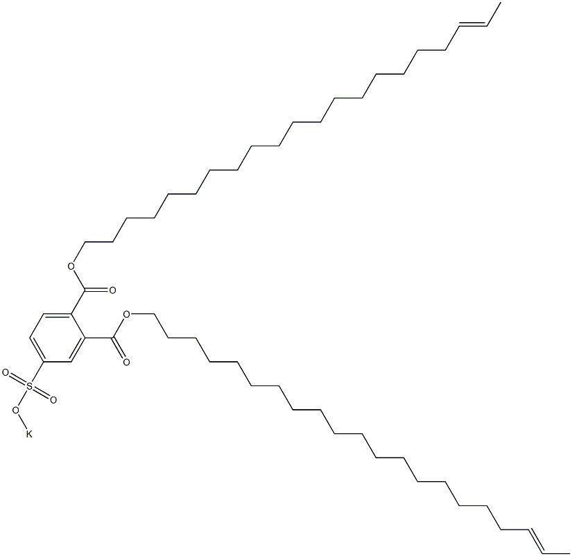 4-(Potassiosulfo)phthalic acid di(19-henicosenyl) ester 结构式