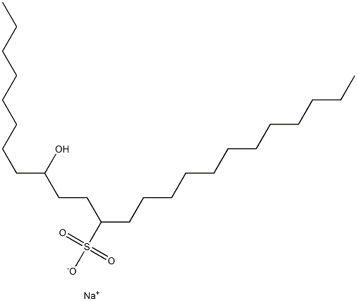 9-Hydroxytetracosane-12-sulfonic acid sodium salt 结构式
