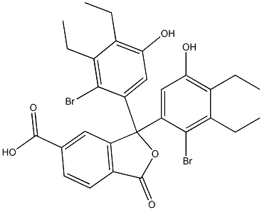 1,1-Bis(2-bromo-3,4-diethyl-5-hydroxyphenyl)-1,3-dihydro-3-oxoisobenzofuran-6-carboxylic acid 结构式