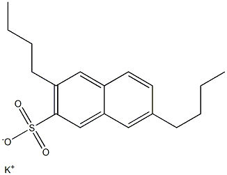 3,7-Dibutyl-2-naphthalenesulfonic acid potassium salt 结构式