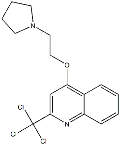 2-Trichloromethyl-4-[2-(1-pyrrolidinyl)ethoxy]quinoline 结构式