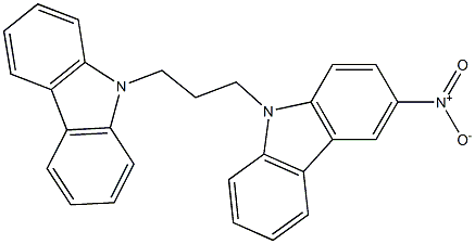 3-Nitro[9,9'-trimethylenebis(9H-carbazole)] 结构式