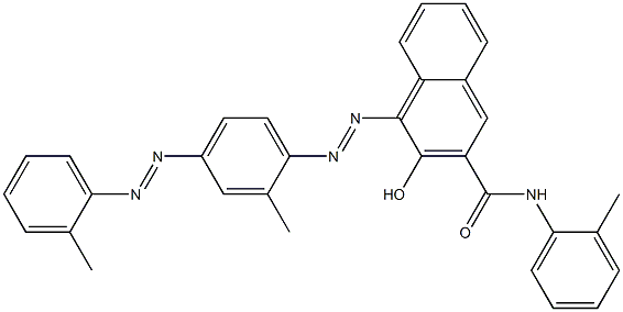 3-Hydroxy-4-[2-methyl-4-(2-methylphenylazo)phenylazo]-N-(2-methylphenyl)-2-naphthamide 结构式
