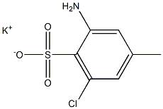 2-Amino-6-chloro-4-methylbenzenesulfonic acid potassium salt 结构式