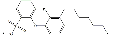 2'-Hydroxy-3'-octyl[oxybisbenzene]-2-sulfonic acid potassium salt 结构式