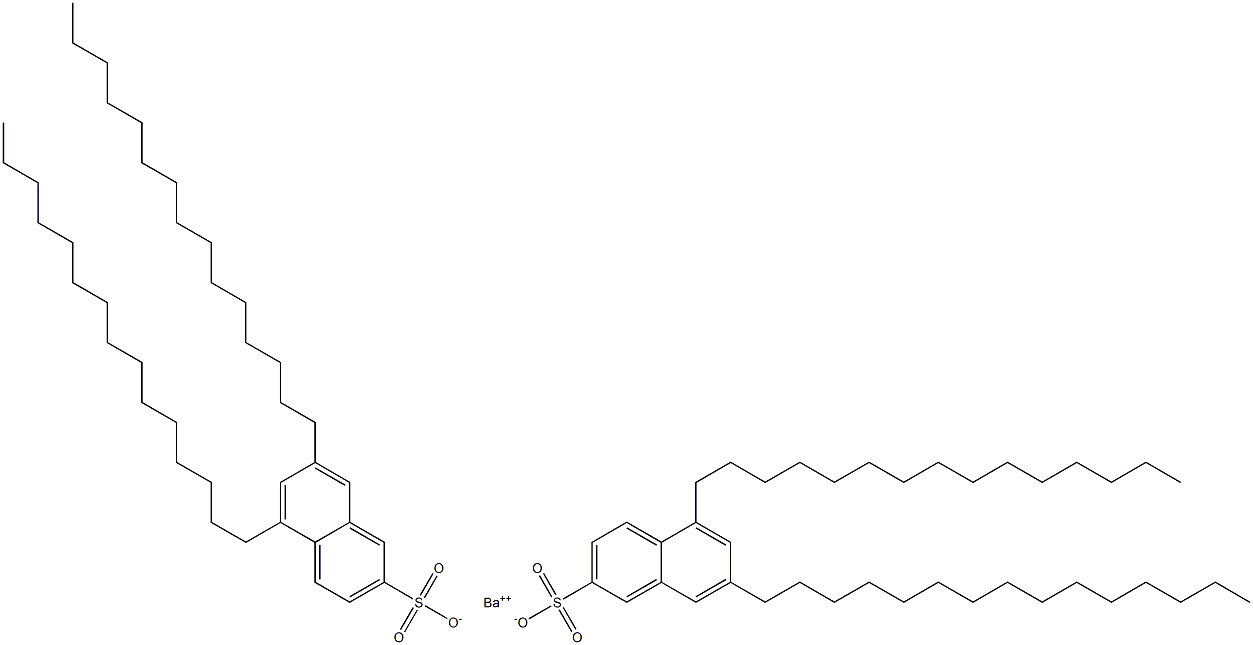 Bis(5,7-dipentadecyl-2-naphthalenesulfonic acid)barium salt 结构式