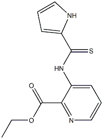 3-(1H-Pyrrol-2-ylthiocarbonylamino)pyridine-2-carboxylic acid ethyl ester 结构式