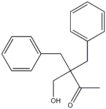 4-Hydroxy-3,3-dibenzyl-2-butanone 结构式