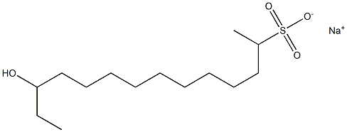 12-Hydroxytetradecane-2-sulfonic acid sodium salt 结构式