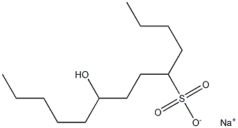 8-Hydroxytridecane-5-sulfonic acid sodium salt 结构式