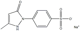 4-[(2,5-Dihydro-3-methyl-5-oxo-1H-pyrazol)-1-yl]benzenesulfonic acid sodium salt 结构式
