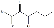 1,1-Dibromo-3-chloro-2-hexanone 结构式