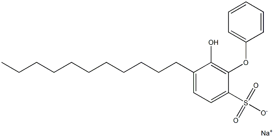 6-Hydroxy-5-undecyl[oxybisbenzene]-2-sulfonic acid sodium salt 结构式
