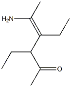 3,4-Diethyl-2-[amino]-2-hexen-5-one 结构式