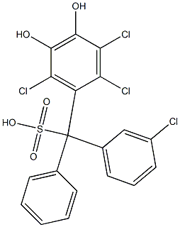 (3-Chlorophenyl)(2,3,6-trichloro-4,5-dihydroxyphenyl)phenylmethanesulfonic acid 结构式