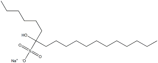 7-Hydroxynonadecane-7-sulfonic acid sodium salt 结构式