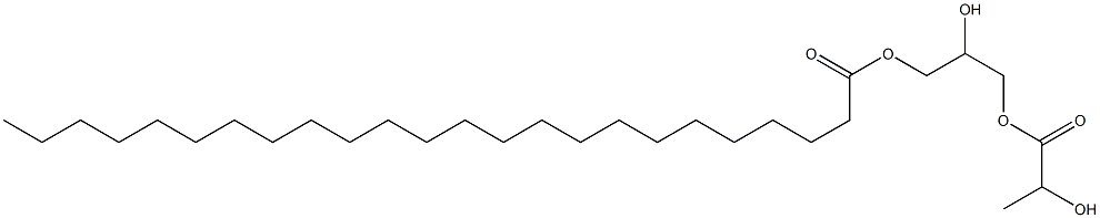 2-Hydroxypropionic acid 2-hydroxy-3-tetracosanoyloxypropyl ester 结构式