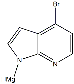 Bromo(1H-pyrrolo[2,3-b]pyridine-1-yl) magnesium 结构式