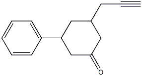 3-Phenyl-5-(2-propynyl)cyclohexanone 结构式