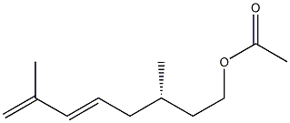 [S,(-)]-3,7-Dimethyl-5,7-octadiene-1-ol acetate 结构式