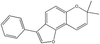 3-Phenyl-7,7-dimethyl-7H-furo[2,3-f][1]benzopyran 结构式