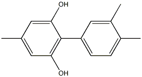 5-Methyl-2-(3,4-dimethylphenyl)benzene-1,3-diol 结构式