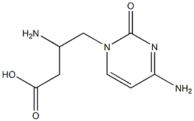4-[(4-Amino-1,2-dihydro-2-oxopyrimidin)-1-yl]-3-aminobutanoic acid 结构式