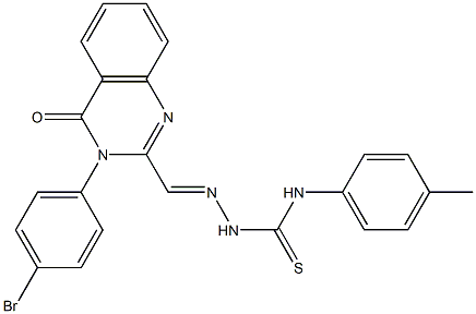 3-(4-Bromophenyl)-2-[[[(p-methylphenyl)amino]thiocarbonylamino]iminomethyl]quinazolin-4(3H)-one 结构式