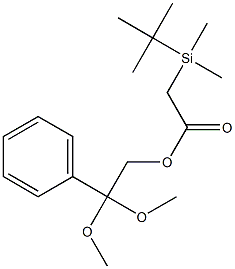 (tert-Butyldimethylsilyl)acetic acid 2,2-dimethoxy-2-phenylethyl ester 结构式