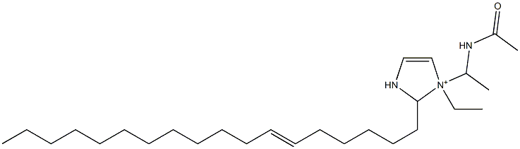 1-[1-(Acetylamino)ethyl]-1-ethyl-2-(6-octadecenyl)-4-imidazoline-1-ium 结构式