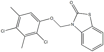 3-[(2,4-Dichloro-3,5-dimethylphenoxy)methyl]benzothiazol-2(3H)-one 结构式