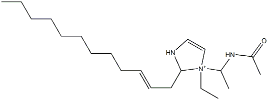 1-[1-(Acetylamino)ethyl]-2-(2-dodecenyl)-1-ethyl-4-imidazoline-1-ium 结构式