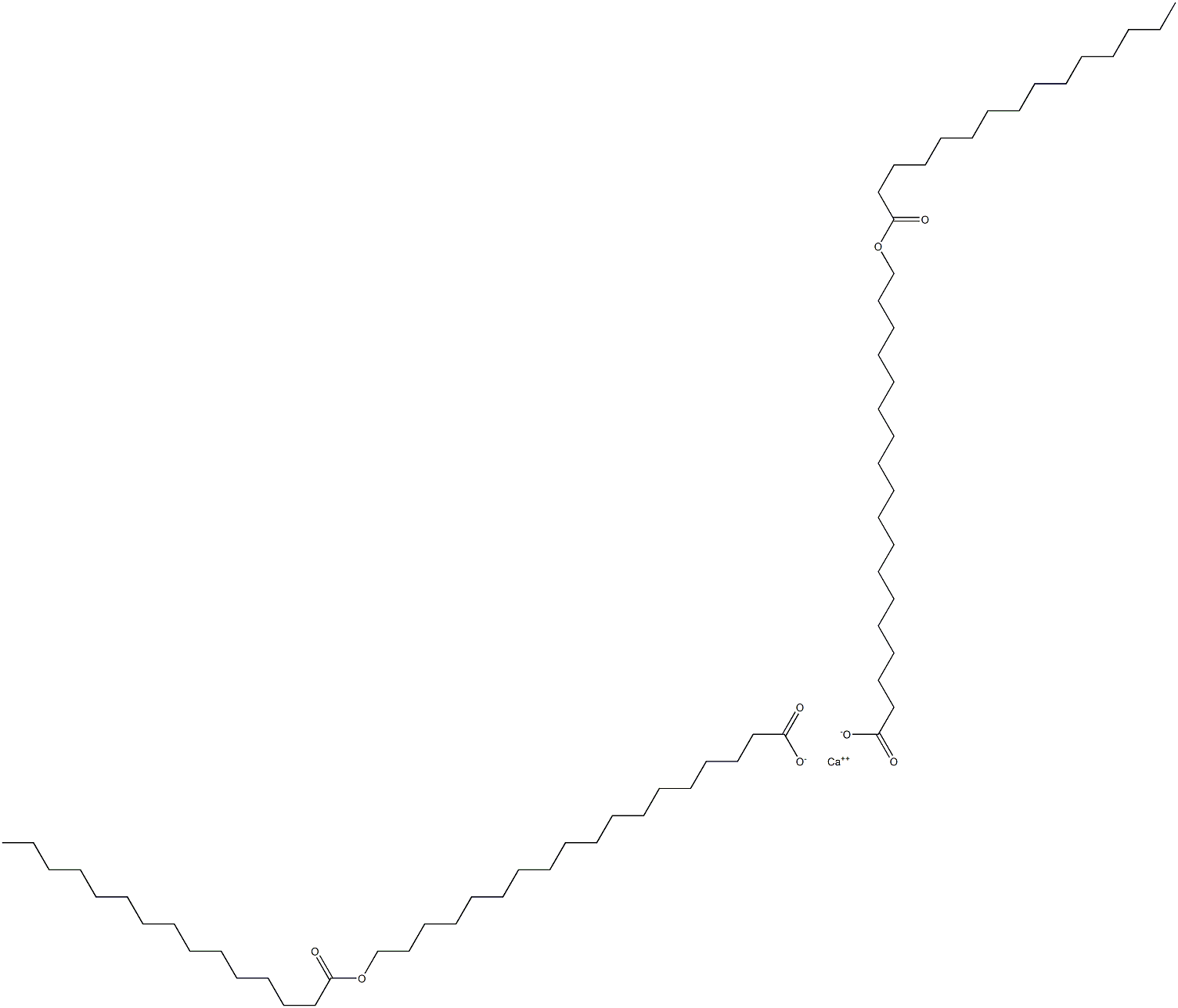 Bis(18-pentadecanoyloxyoctadecanoic acid)calcium salt 结构式